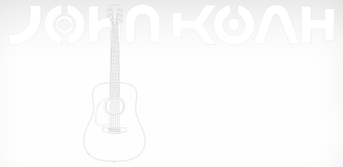 John Koah logo with guitar illustration
